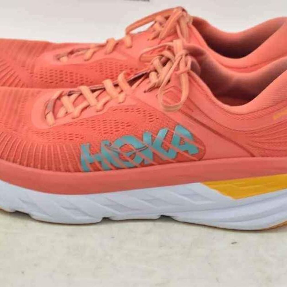 Like NEW Hoka Bondi 7 Orange Walking Running Tennis Shoe Women Size 11 or M 9.5